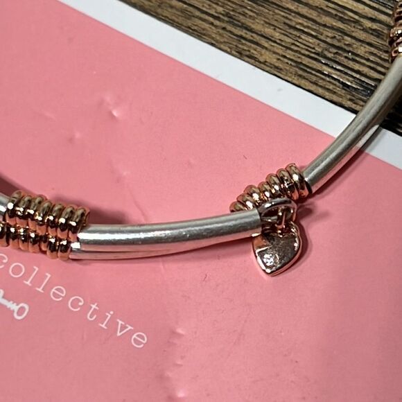 STELLA & DOT KEEP Collective Family Beaded Wrap Bracelet Silver Rose Gold NWT - Picture 4 of 4